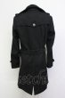 画像2: CIVARIZE / メルトンロングトレンチコート 46 ブラック T-25-03-06-013-CI-ou-YM-ZT-M111 (2)