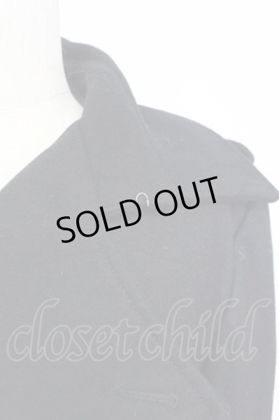 画像4: CIVARIZE / メルトンロングトレンチコート 46 ブラック T-25-03-06-013-CI-ou-YM-ZT-M111 (4)