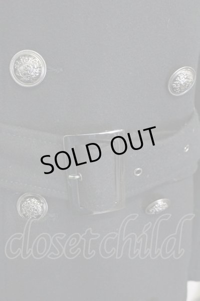 画像6: CIVARIZE / メルトンロングトレンチコート 46 ブラック T-25-03-06-013-CI-ou-YM-ZT-M111 (6)