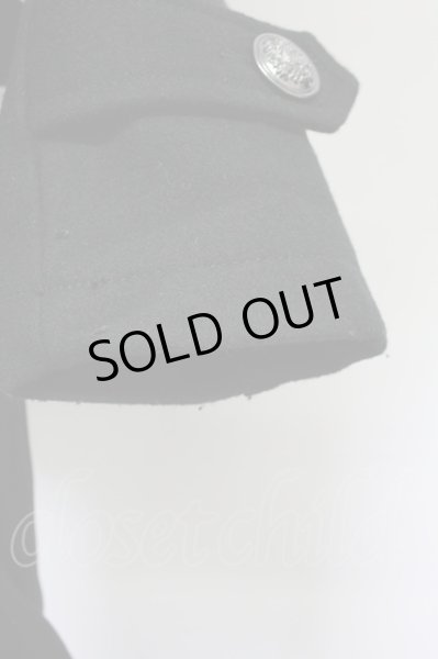 画像10: CIVARIZE / メルトンロングトレンチコート 46 ブラック T-25-03-06-013-CI-ou-YM-ZT-M111 (10)