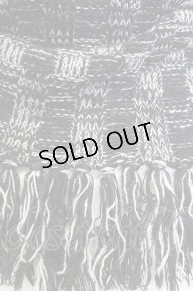 画像2: Moonage Devilment（清春） / フリンジニットスヌード  ブラック T-25-03-06-017-MO-0-YM-ZT310 (2)