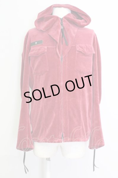 画像1: kiryuyrik / Velor Hoodie パーカー　 M レッド T-25-03-06-007-ki-to-YM-ZT312 (1)