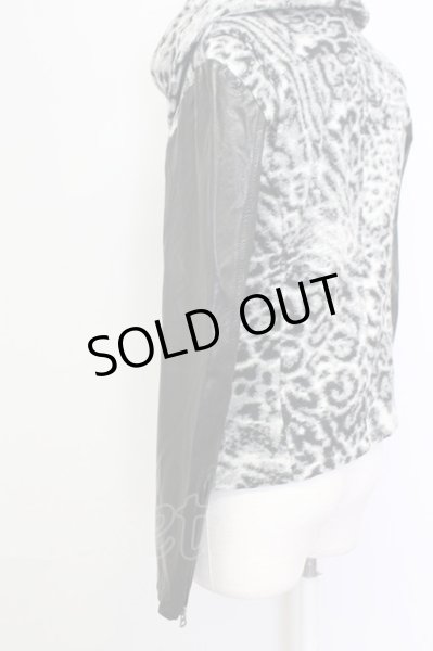 画像3: CIVARIZE / Engrose ゴートレザー切り替えライダースジャケット 46 グレーｘブラック T-25-03-06-010-CI-ou-YM-ZT (3)