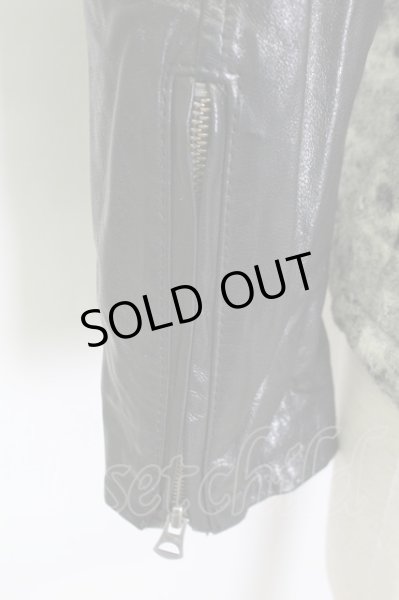 画像6: CIVARIZE / Engrose ゴートレザー切り替えライダースジャケット 46 グレーｘブラック T-25-03-06-010-CI-ou-YM-ZT (6)