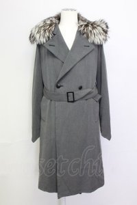 kiryuyrik / Fur Long Trench コ-ト S グレー T-25-03-06-011-ki-ja-YM-ZT-M111