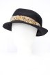 画像1: NEW ERA / キャップ.レオパードラベル中折ハット XL ブラックｘブラウン T-25-04-22-001-NE-0-YM-ZT134 (1)