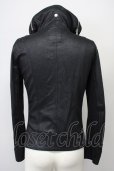 画像2: JOHNNY WOLF / パーカー.JOHNNY STAR-LEATHER LOOK　ライダース ビッグフード 1 ブラック T-25-04-22-002-JO-to-YM-ZT (2)