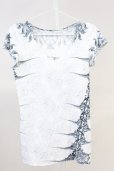 画像1: IFSIXWASNINE / BEDROCK-4HSC Tシャツ 0（レディース） ホワイトｘブルー系 T-25-06-19-018-IF-ts-YM-ZT (1)