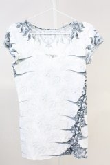 IFSIXWASNINE / BEDROCK-4HSC Tシャツ 0（レディース） ホワイトｘブルー系 T-25-06-19-018-IF-ts-YM-ZT190