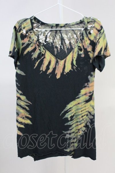 画像1: IFSIXWASNINE / EXOTIC BIRD/HSC+BR/M　デストロイTシャツ【メンズ1】 1 ブラック T-25-06-19-020-IF-to-YM-ZT