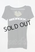 IFSIXWASNINE / BEDROCK-6/LSC Tシャツ 0（レディース） ブラック T-25-06-19-022-IF-ts-YM-ZT