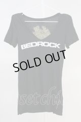 IFSIXWASNINE / BEDROCK-6/LSC Tシャツ 0（レディース） ブラック T-25-06-19-022-IF-ts-YM-ZT