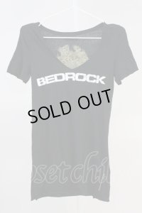 IFSIXWASNINE / BEDROCK-6/LSC Tシャツ 0（レディース） ブラック T-25-06-19-022-IF-ts-YM-ZT