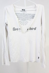 LGB / FIRE ROCK BIRD/LSV カットソー 0（レディース） ライトグレー T-25-06-19-024-LG-to-YM-ZT190