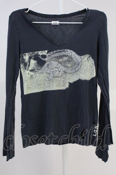 画像1: LGB / L.G.BJEANS/LSC/FP/WITH　カットソー 0（レディース） ブラック T-25-06-19-029-LG-to-YM-ZT