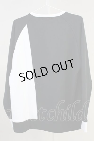 画像2: TORNADO MART / バイカラーZIPアクセントプルオーバーカットソー M ブラックｘホワイト T-25-06-19-030-TO-to-YM-ZT190 (2)