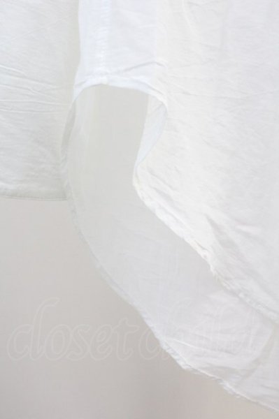 画像6: IFSIXWASNINE / TXS/G　アシンメトリーシャツ 0（レディース） ホワイトｘアイボリー T-25-06-19-031-IF-sh-YM-ZT327 (6)