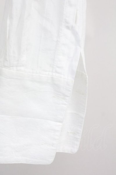 画像8: IFSIXWASNINE / TXS/G　アシンメトリーシャツ 0（レディース） ホワイトｘアイボリー T-25-06-19-031-IF-sh-YM-ZT327 (8)