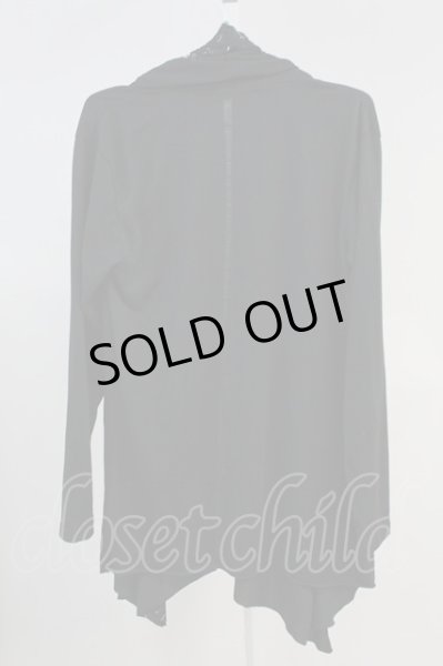 画像2: Xfrm / レイヤードレープカーディガン M ブラック T-25-06-19-036-Xf-to-YM-ZT (2)