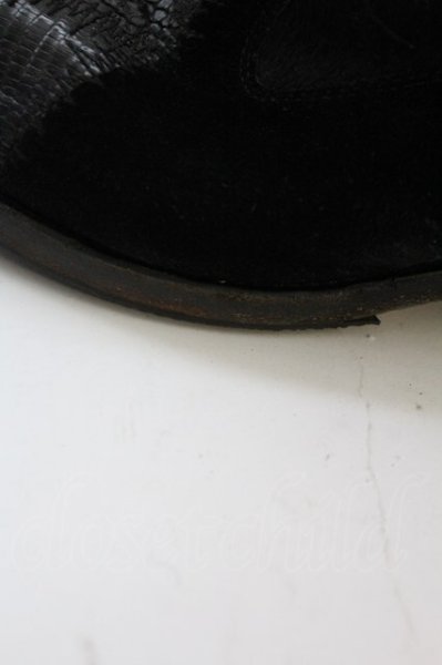 画像6: Hiromu Takahara / パッチワークレザーショートブーツ 42（約27cm) ブラック T-25-06-19-040-Hi-sho-YM-ZT-S006 (6)