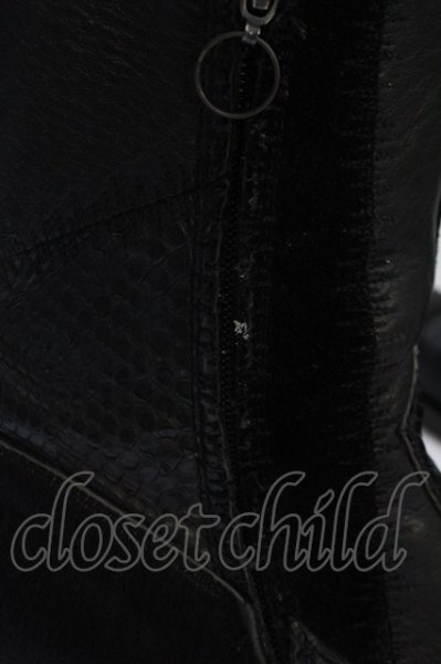 画像7: Hiromu Takahara / パッチワークレザーショートブーツ 42（約27cm) ブラック T-25-06-19-040-Hi-sho-YM-ZT-S006 (7)