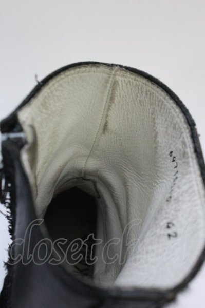 画像10: Hiromu Takahara / パッチワークレザーショートブーツ 42（約27cm) ブラック T-25-06-19-040-Hi-sho-YM-ZT-S006 (10)