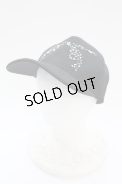 画像1: roar / モザイクスワロフスキークロスガンキャップ  ブラック T-25-06-19-045-ro-za-YM-ZT134 (1)