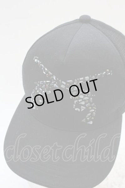 画像3: roar / モザイクスワロフスキークロスガンキャップ  ブラック T-25-06-19-045-ro-za-YM-ZT134 (3)