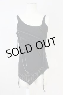 14th Addiction / LEATHER REPAIR SHIRT ミリタリーシャツ ブラック O