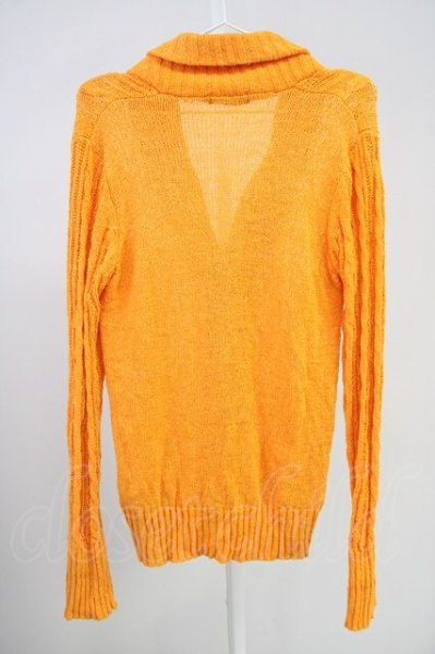 画像2: GOSTAR DE FUGA / Integratorテープヤーンカーディガン 46 オレンジ T-25-06-27-015-GO-to-YM-ZT144 (2)