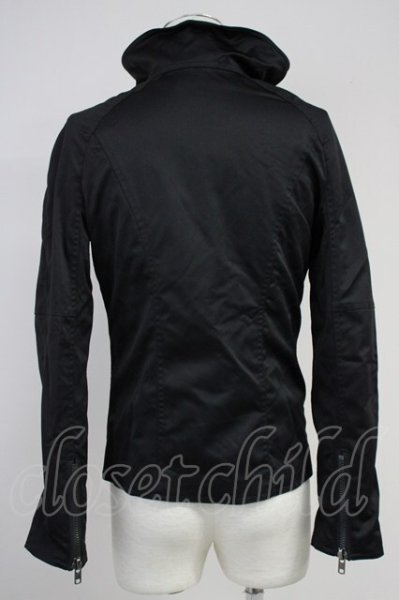 画像2: Xfrm / GALLERY スタンドネックナイロンライダースジャケット M ブラック T-25-06-27-019-Xf-ja-YM-ZT139 (2)