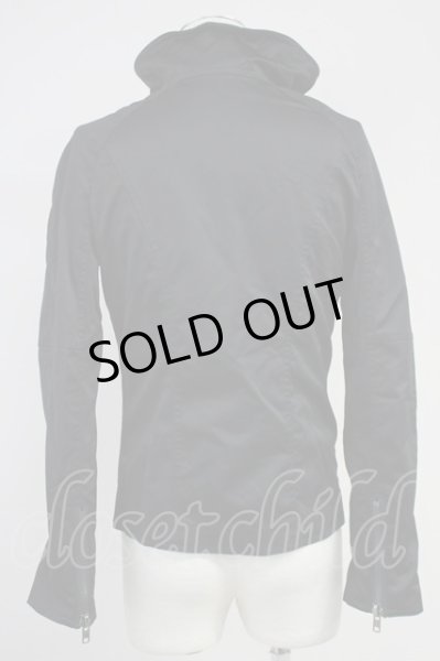 画像2: Xfrm / GALLERY スタンドネックナイロンライダースジャケット M ブラック T-25-06-27-019-Xf-ja-YM-ZT139 (2)