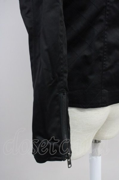 画像3: Xfrm / GALLERY スタンドネックナイロンライダースジャケット M ブラック T-25-06-27-019-Xf-ja-YM-ZT139 (3)