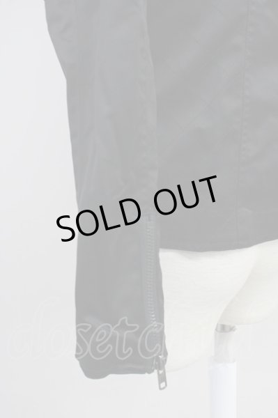 画像3: Xfrm / GALLERY スタンドネックナイロンライダースジャケット M ブラック T-25-06-27-019-Xf-ja-YM-ZT139 (3)