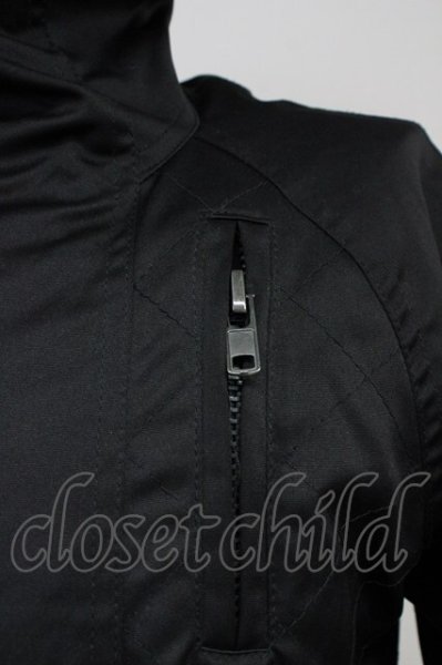 画像4: Xfrm / GALLERY スタンドネックナイロンライダースジャケット M ブラック T-25-06-27-019-Xf-ja-YM-ZT139 (4)