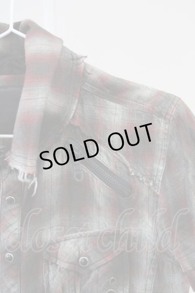 画像3: MIDAS / フレーム刺繍ミリタリーSSシャツ 2 レッド T-25-06-27-003-MI-sh-YM-ZT (3)