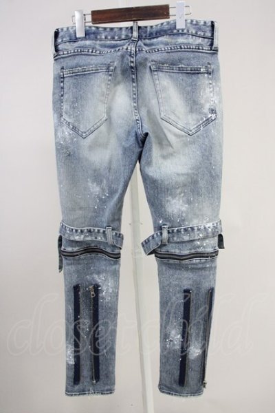 画像2: CIVARIZE / ベルトデザイン膝ZIPスキニーデニムパンツ 44 インディゴ T-25-06-27-025-CI-pa-YM-ZT