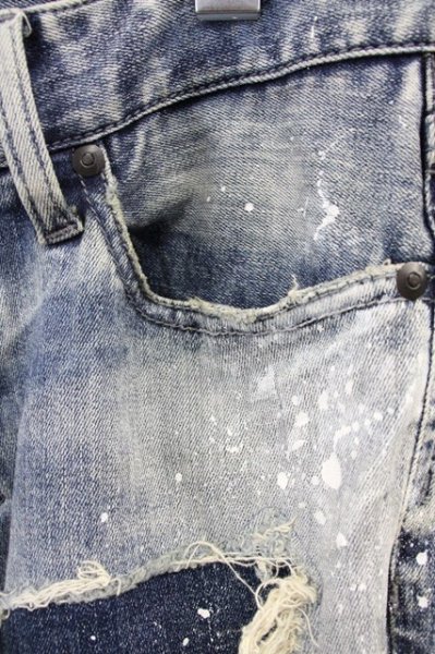 画像4: CIVARIZE / ベルトデザイン膝ZIPスキニーデニムパンツ 44 インディゴ T-25-06-27-025-CI-pa-YM-ZT140 (4)