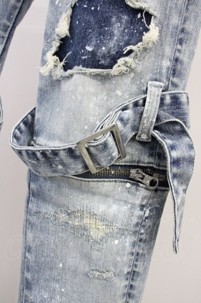 画像5: CIVARIZE / ベルトデザイン膝ZIPスキニーデニムパンツ 44 インディゴ T-25-06-27-025-CI-pa-YM-ZT140 (5)
