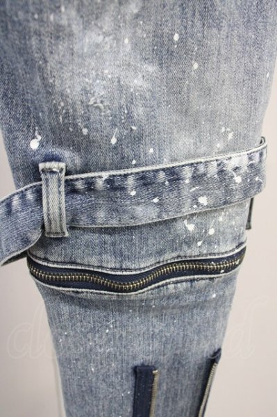 画像8: CIVARIZE / ベルトデザイン膝ZIPスキニーデニムパンツ 44 インディゴ T-25-06-27-025-CI-pa-YM-ZT140 (8)