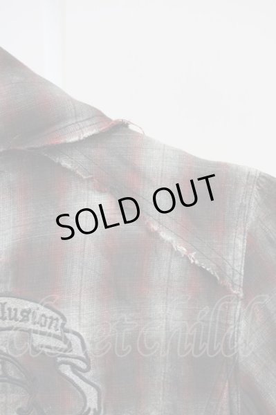 画像7: MIDAS / フレーム刺繍ミリタリーSSシャツ 2 レッド T-25-06-27-003-MI-sh-YM-ZT (7)