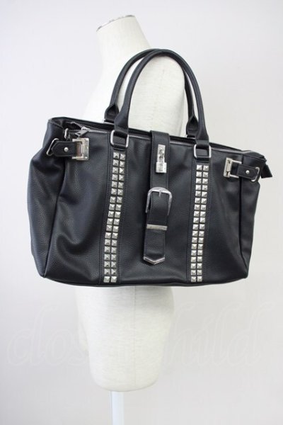 画像1: CIVARIZE / スタッズベルトトートバッグ  ブラック T-25-06-27-029-CI-ba-YM-ZT