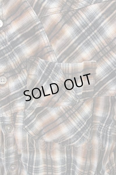 画像4: Zero by TORNADO MART / パッチワークチェックショートカラーシャツ M ブラウン T-25-06-27-004-Ze-sh-YM-ZT042 (4)