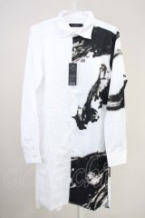 CIVARIZE / スモークプリントバイカラーロングシャツ 46 ホワイト T-25-06-27-005-CI-sh-YM-ZT