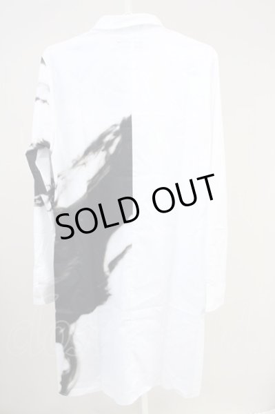 画像2: CIVARIZE / スモークプリントバイカラーロングシャツ 46 ホワイト T-25-06-27-005-CI-sh-YM-ZT042 (2)