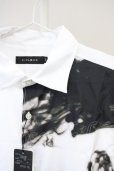 画像3: CIVARIZE / スモークプリントバイカラーロングシャツ 46 ホワイト T-25-06-27-005-CI-sh-YM-ZT