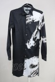 画像1: CIVARIZE / Gorgeモードバイカラープリントロングシャツ 44 ブラック T-25-06-27-006-CI-sh-YM-ZT (1)