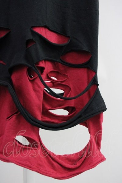 画像5: CIVARIZE / オパールダメージロングタンクトップ 44 ブラックｘレッド T-25-06-27-001-CI-to-YM-ZT