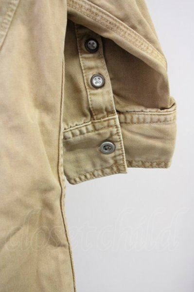 画像6: FUGA / Invisible ワッシャーミリタリー6分袖シャツ 46 ベージュ T-25-06-27-008-FU-sh-YM-ZT144 (6)