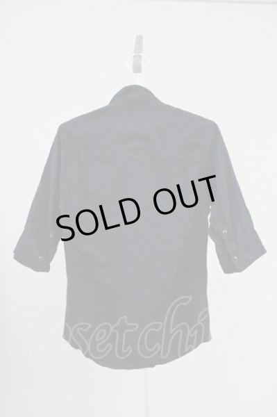 画像2: CIVARIZE / レイヤード2枚衿フェイクスウェードシャツ 44 ブラック T-25-06-27-009-CI-sh-YM-ZT144 (2)